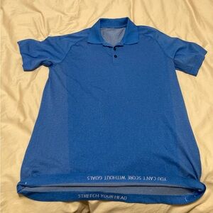 Lululemon Athletica Blue Polo Shirt Classic Design